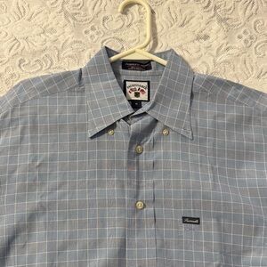 Faconnable Blue Checkered Men's Shirt
